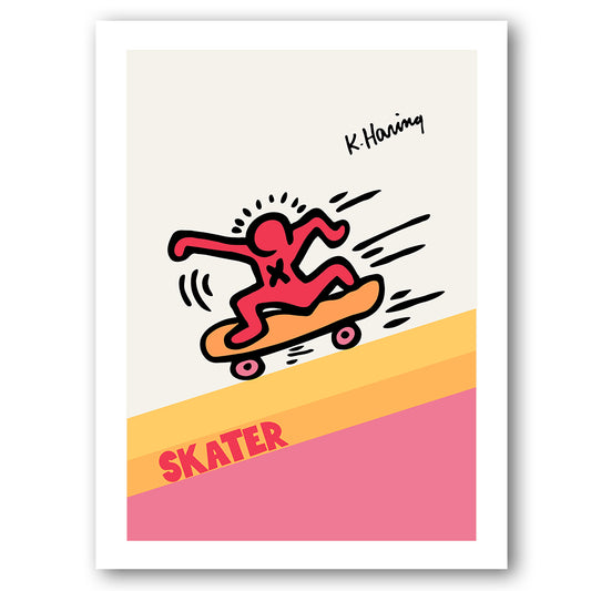 KEITH HARING | Skater on Pink