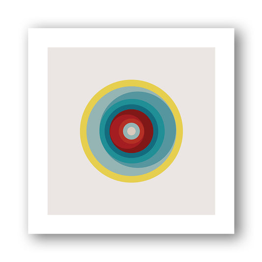 Modern Circles | Revolving Yellow in Square