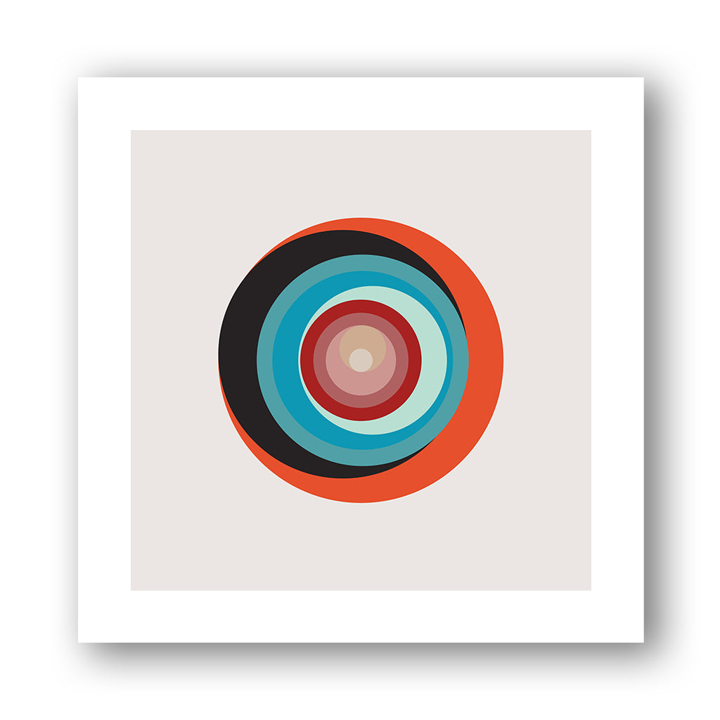 Modern Circles | Revolving Turquoise in Square